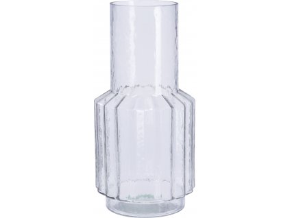 Skleněná váza Retro 30cm, transparentní kouřová