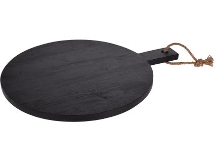 Dřevěné kulaté prkénko 40cm, černé dřevo