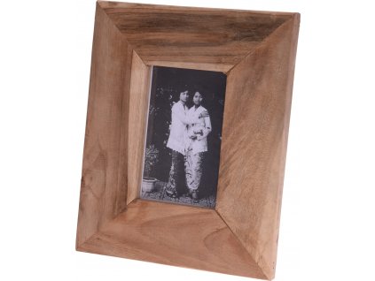 Dřevěný fotorámeček 27,5x22cm, teakové dřevo