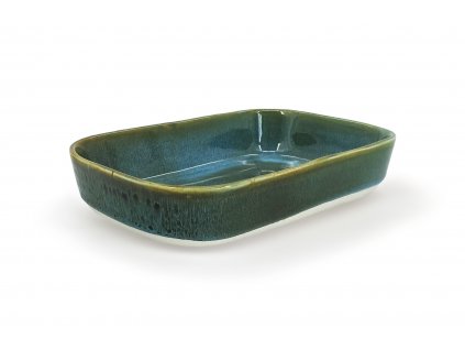 Keramická zapékací mísa 23x15x5cm, modrohnědá