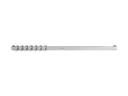 Wall Rail, 60cm 23.6 inch, 7 Hooks Matt Steel 8710755460005 Brabantia 1181x255px E NR 5165