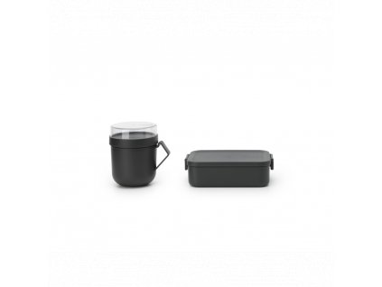 Make & Take Lunch Set, 2 pieces Dark Grey 8710755206665 Brabantia 96dpi 1000x1000px 7 NR 28160