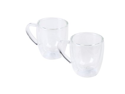 Dvouplášťový skleněný presso šálek 'Double' 80ml, 2ks