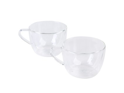 Dvouplášťový skleněný šálek XXL 'Double' 500ml, 2ks