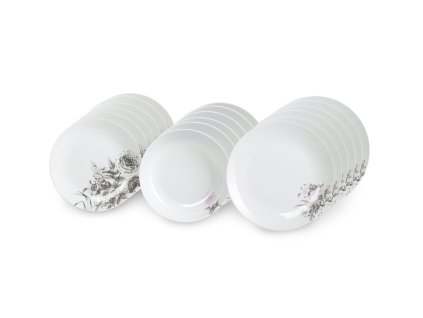 18dílná jídelní souprava Rose White