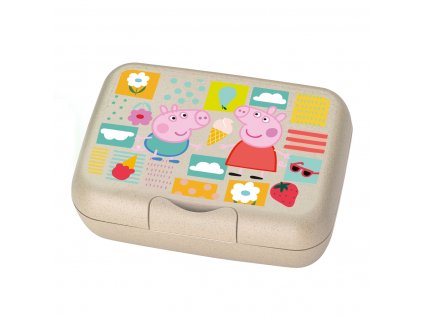 Dětský obědový box Candy L Peppa Pig, přírodní