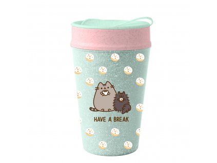 Dětský termohrnek Iso To Go Pusheen, 400ml, tyrkysový