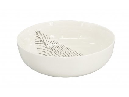 Polévková miska Fine Lines, bílá s šedým dekorem, materiál porcelán, ø 16,5 cm