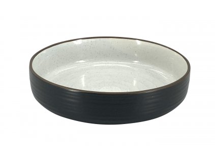 Polévkový talíř Negativ, ø 18, černobílá