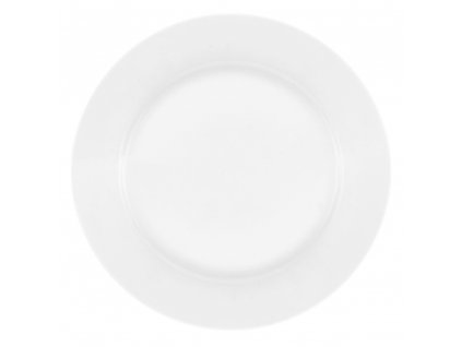 Mělký porcelánový talíř, bílý, kolekce Fine, ø 27 cm.