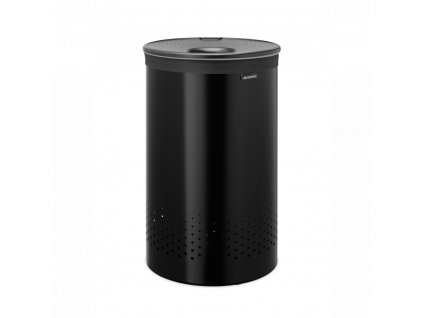 Laundry Bin, 60L, Plastic Lid Matt Black 8710755242380 Brabantia 96dpi 1000x1000px 7 NR 34830