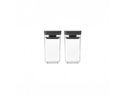 Tasty+ Stackable Canister, Set of 2 Dark Grey 8710755101137 Brabantia 96dpi 1000x1000px 7 NR 35051