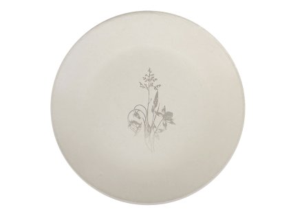 Keramický dezertní talíř Cream Charm ø 20cm, smetanová/taupe v elegantním smetanovém/taupe odstínu s jemným květinovým dekorem.