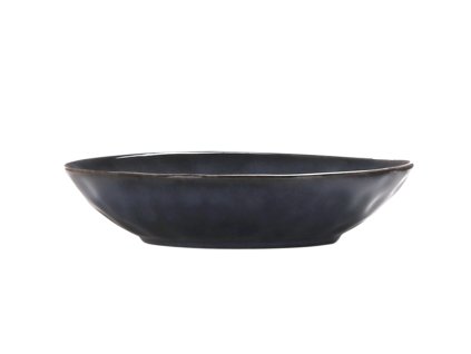Keramický polévkový talíř Kera Indigo ø 21,5 cm, výška 5 cm, tmavě modrý