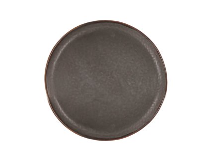 Keramický mělký talíř Castano ø 27 cm, šedý/hnědý