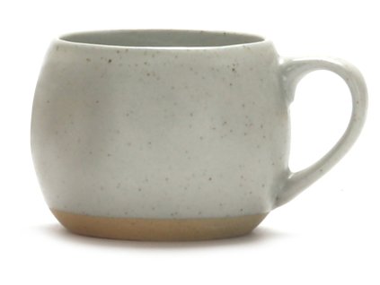 Keramický hrnek Nubo – 220 ml, matný, šedomodrý odstín se zaobleným tvarem.