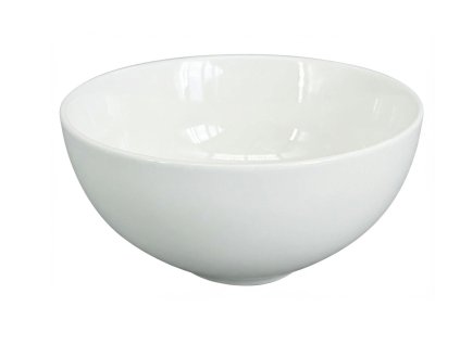 Kvalitní bílá porcelánová miska Alba o průměru 15 cm v čistém minimalistickém designu bez dekoru.
