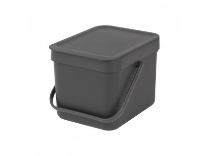 Sort & Go Waste Bin, 6L Grey 8710755109720 Brabantia 1000x1000px 7 NR 1255