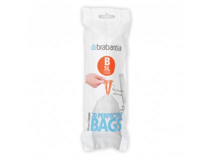 PerfectFit Bags, Code B, 5L, 20 pcs White 8710755311741 Brabantia 1000x1000px 7 NR 7941