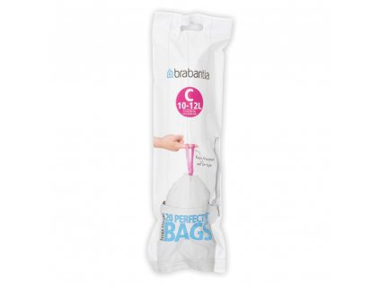 PerfectFit bags, Code C, 10 12L, 20 pcs White 8710755245343 Brabantia 1000x1000px 7 NR 7584