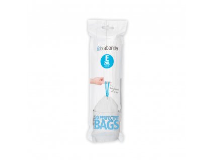 PerfectFit Bags, Code E, 20L, 20 pcs White 8710755245329 Brabantia 1000x1000px 7 NR 7580