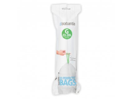 PerfectFit Bags, Code G, 23 30L, 20 pcs White 8710755246265 Brabantia 1000x1000px 7 NR 7922