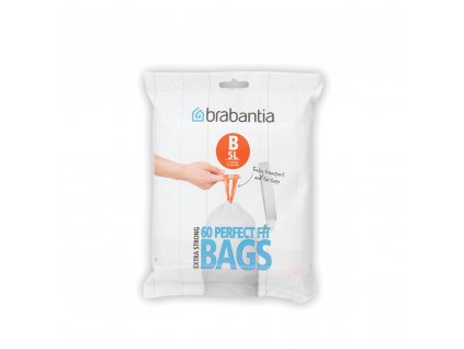 PerfectFit Bags,Dispenser, 5L, 60pcs White 8710755348969 Brabantia 1000x1000px 7 NR 7946
