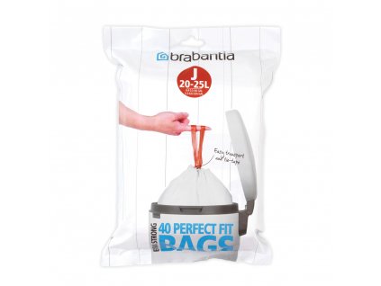 PerfectFit Bags, Dispenser, 23L, 40pcs White 8710755115608 Brabantia 1000x1000px 7 NR 10558