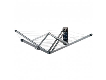 Zahradní nástěnný sušák Brabantia WallFix s výklopným mechanismem a 24 metry šňůry pro sušení prádla.