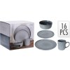 16.dílná jídelní souprava  GREY STONE, kameninová šedá