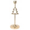 Zlatý kovový svícen 18,5cm, stromek