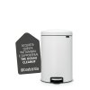 Pedal Bin newIcon, 20L Mineral Eternal White 8710755114168 Brabantia 1000x1000px 7 NR 9927