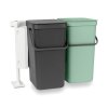 Sort & Go Built in Bin, 2 x 16L Jade Green Grey 8710755214462 Brabantia 96dpi 1000x1000px 7 NR 25745