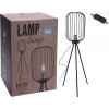 Kovová stojací lampa Tripod 102cm s trojnožkou, černá