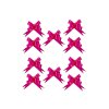 Sada 10 ks stuh: Stuhy stahovací růžové 39 cm
