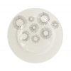 Mělký talíř Fine Lines, bílá s šedým dekorem, materiál porcelán, ø 27 cm