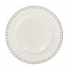 Mělký talíř Sound Stech, bílá s černým dekorem, materiál porcelán, ø 27 cm, vhodné do myčky i mikrovlnné trouby.