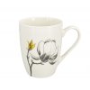 Hrnek - na čaj, kávu, kolekce Fine Twig, bílá s dekorem magnolie, materiál porcelán, objem 350 ml