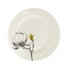 Dezertní talíř Fine Twig, bílá s dekorem magnolie, materiál porcelán, ø 19 cm