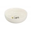 Miska - na müsli, na salát, bílá s dekorem magnolie, materiál porcelán, ø 14 cm