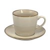 Šálek s podšálkem Time, béžový, keramika, objem 350 ml.