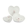 Misky Srdce Koleda, sada 3 ks – materiál porcelán, barva bílá, tvar srdce, talíř srdce 20 cm, miska srdce 18,5 cm,  mistička srdce 12,5 cm.