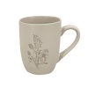 Keramický hrnek Cream Charm 350ml, smetanová/taupe v elegantním smetanovém/taupe odstínu s jemným květinovým dekorem.