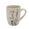 Keramický hrnek s elegantním přírodním vzorem a pohodlným uchem.