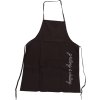 Zástěra na grilování – bavlna, 60x84 cm, černá, 100% bavlna, výšivka s nápisy "Grilling" a "Chilling".