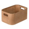 Úložná krabice WoodyBox S – dřevo Paulownie, barva tmavý ořech, rozměr 24×16,5×10,5 cm.