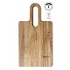 Velké prkénko 38×20 cm z akáciového dřeva s otvorem pro zavěšení a FSC certifikací – každé má originální kresbu přírodního materiálu.