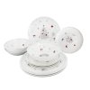 12dílná vánoční jídelní sada Luna Koleda – porcelán, obsahuje 4x mělký talíř ø 28 cm, 4x dezertní talíř ø 20,5 cm, 4x polévková miska ø 18,5 cm