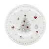 Vánoční mělký porcelánový talíř s motivem vánočního stromku.