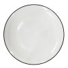 Bílý porcelánový talíř by inspire Linea Black s černou linkou po okraji, ø 27 cm.